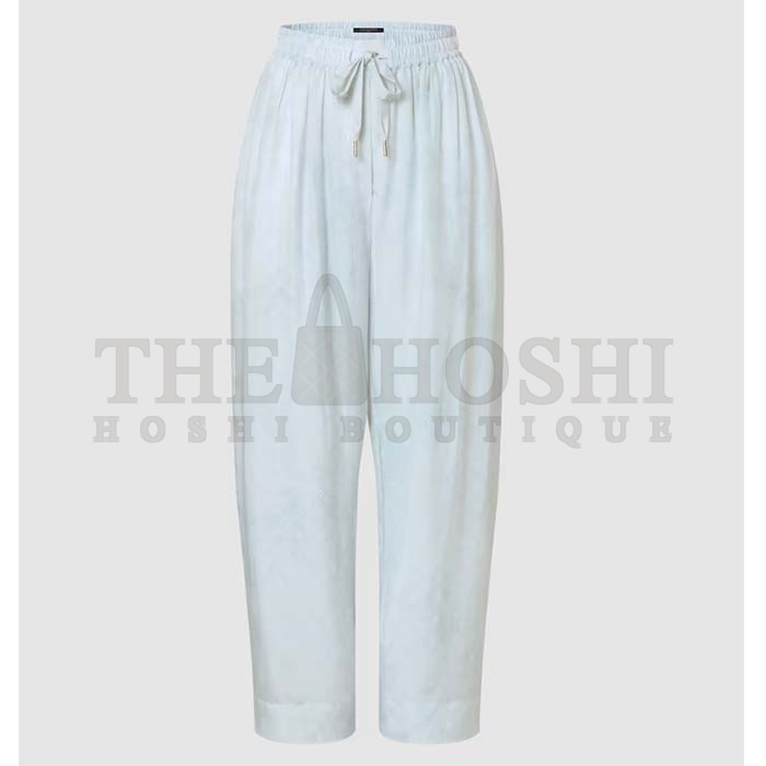 L0vis Vvtt0n Men LV Monogram Cloud Baggy Pajama Pants Silk Sky Blue 1AC2HG Master Quality