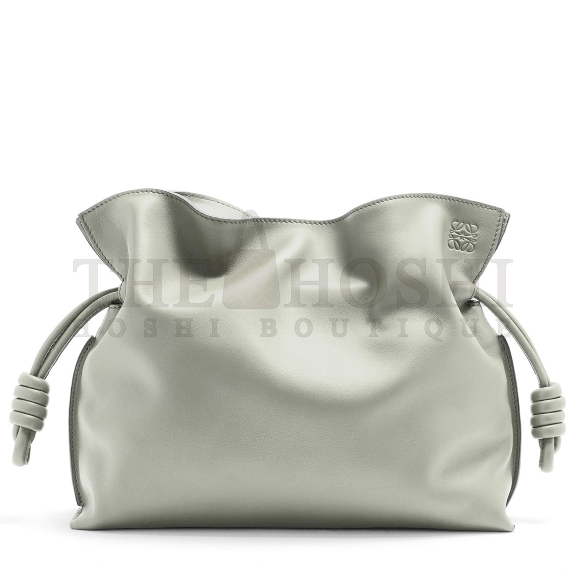 L0ew* Flamenco Clutch In Ash Grey Nappa Leather Master Quality