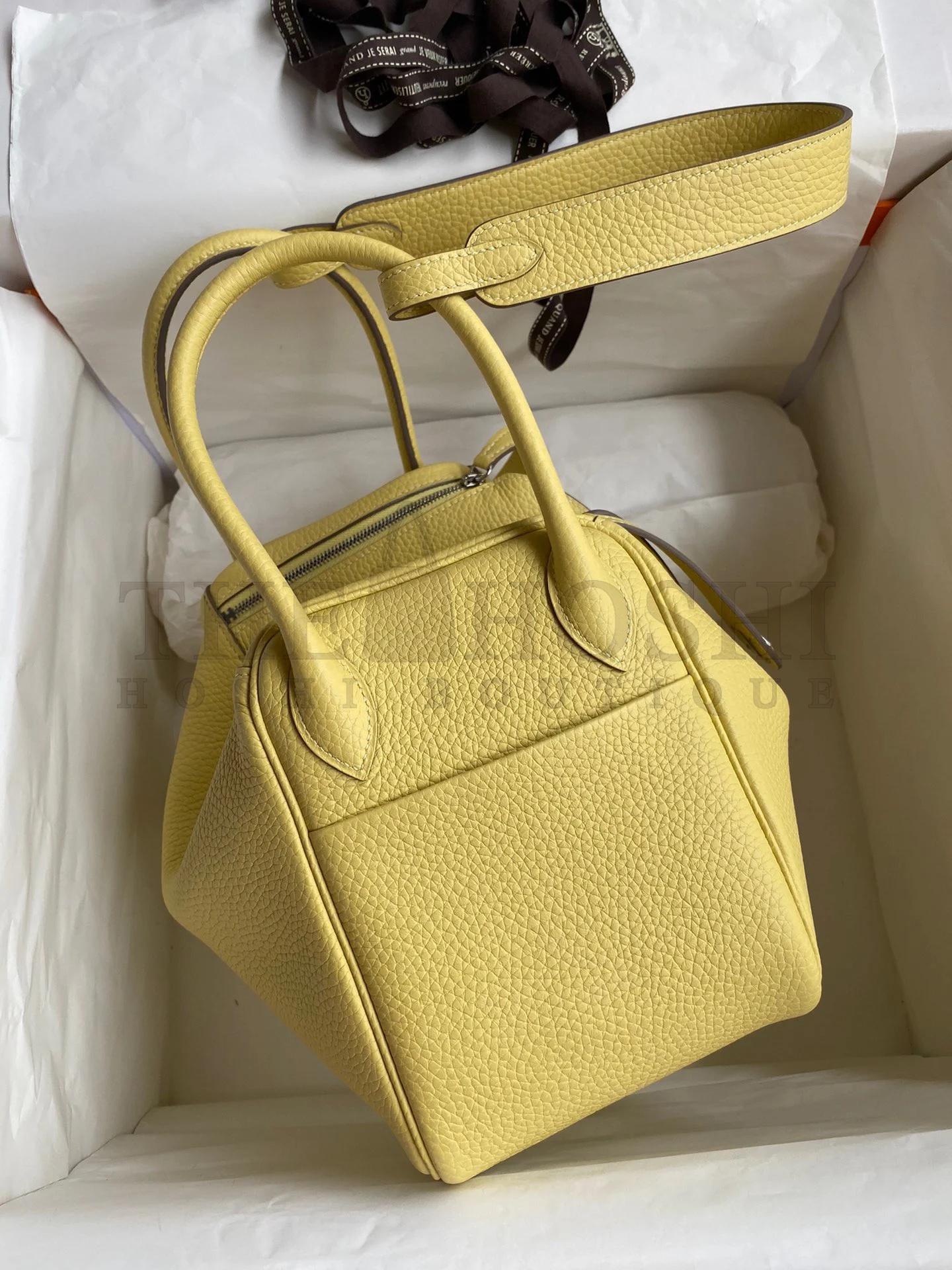 H**me5 Lindy 26 Handmade Bag In Jaune Poussin Clemence Leather Master Quality