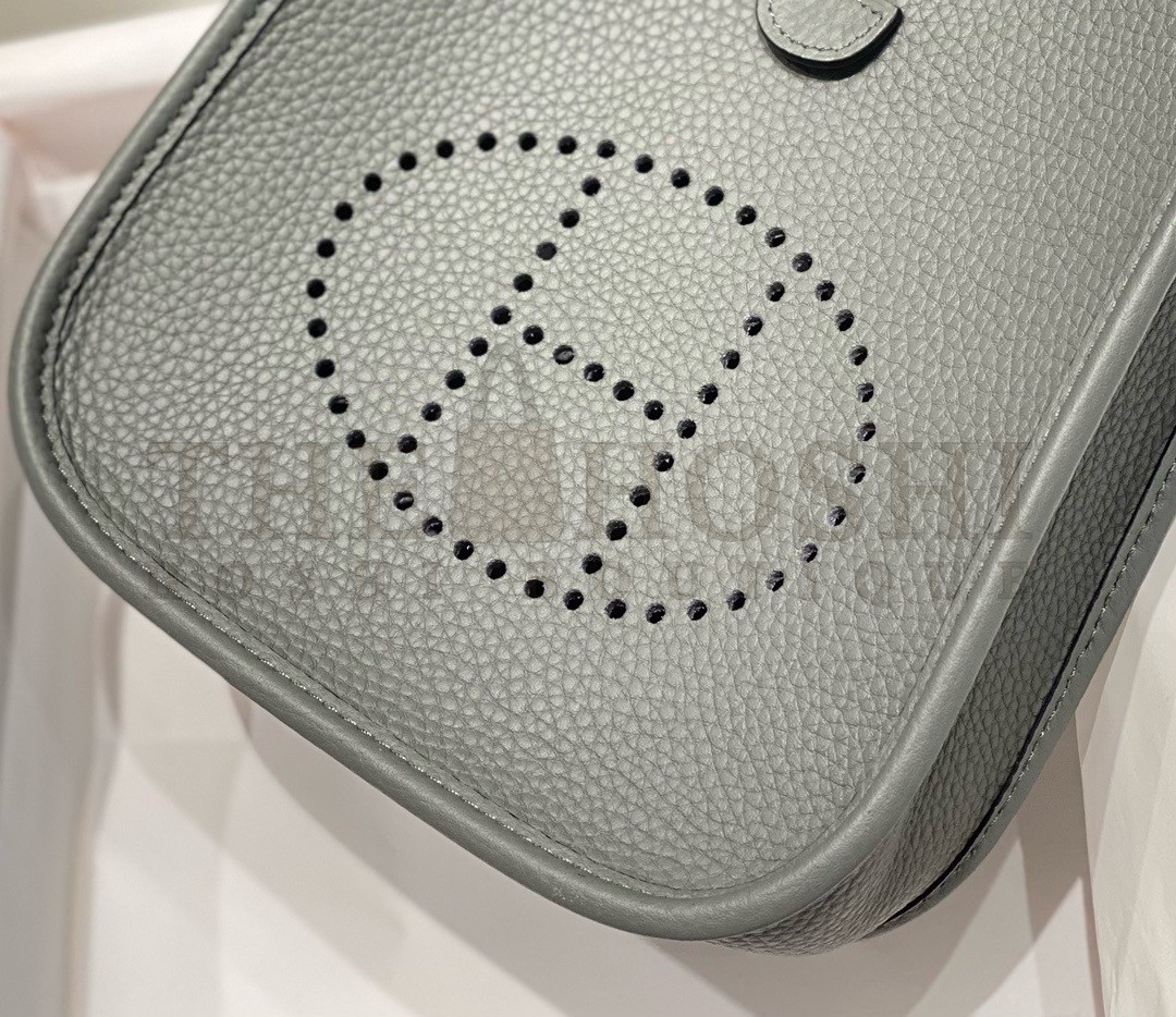 H**me5 Evelyne III TPM Bag In Gris Meyer Clemence Leather Master Quality