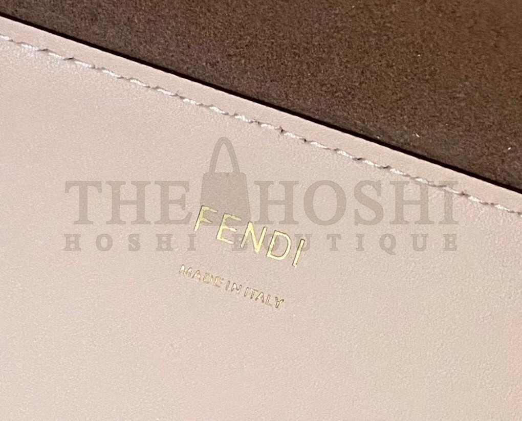 F**di Sunshine Medium Tote Bag In Beige Calfskin Master Quality