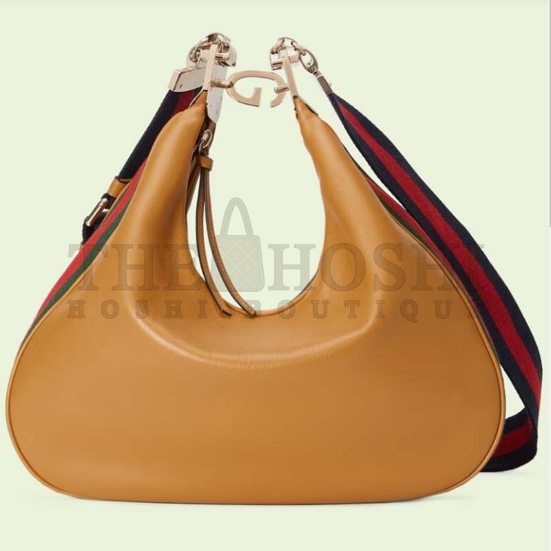 Gvc*1 Women Attache Large Shoulder Bag Dark Orange Leather Master Quality