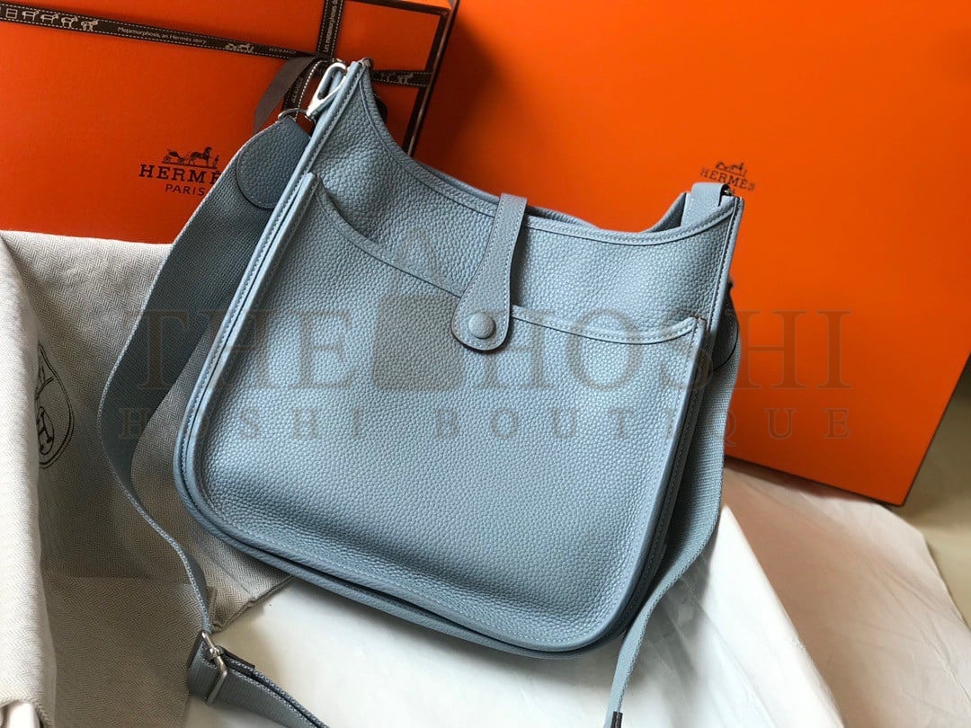 H**me5 Evelyne III 29 Bag In Blue Lin Clemence Leather Master Quality
