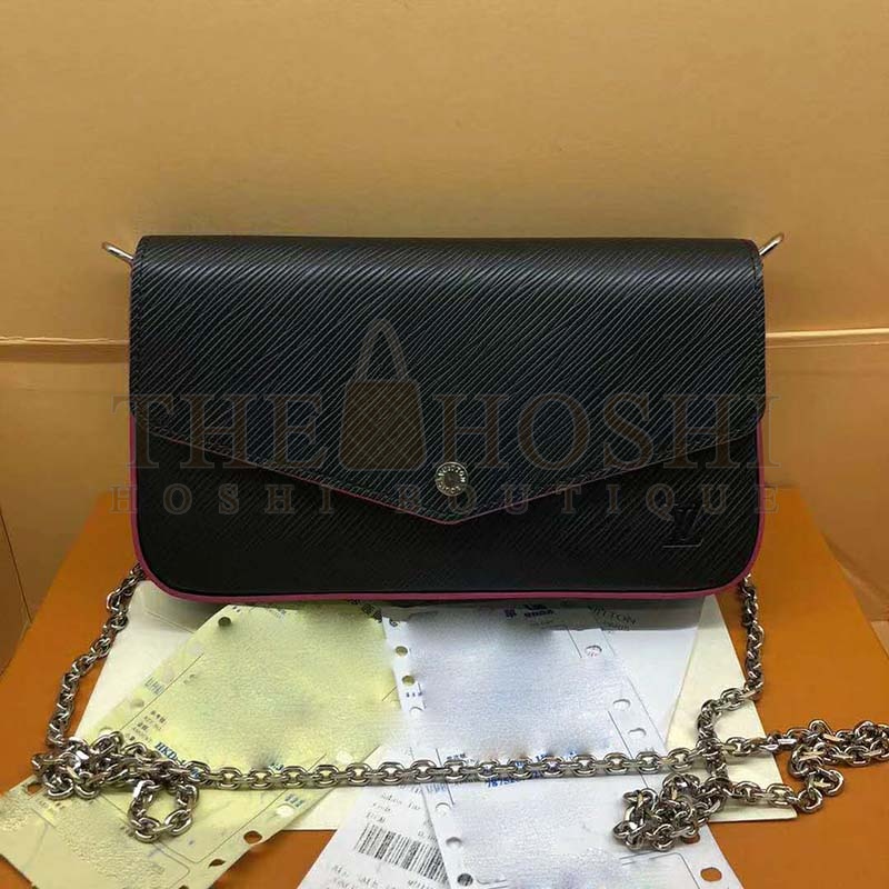 L0vis Vvtt0n LV Women Felicie Pochette Bag in Elegant Black Leather Master Quality