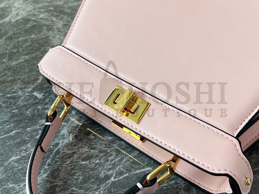 F**di Peekaboo ISeeU Petite Bag In Pink Nappa Leather Master Quality