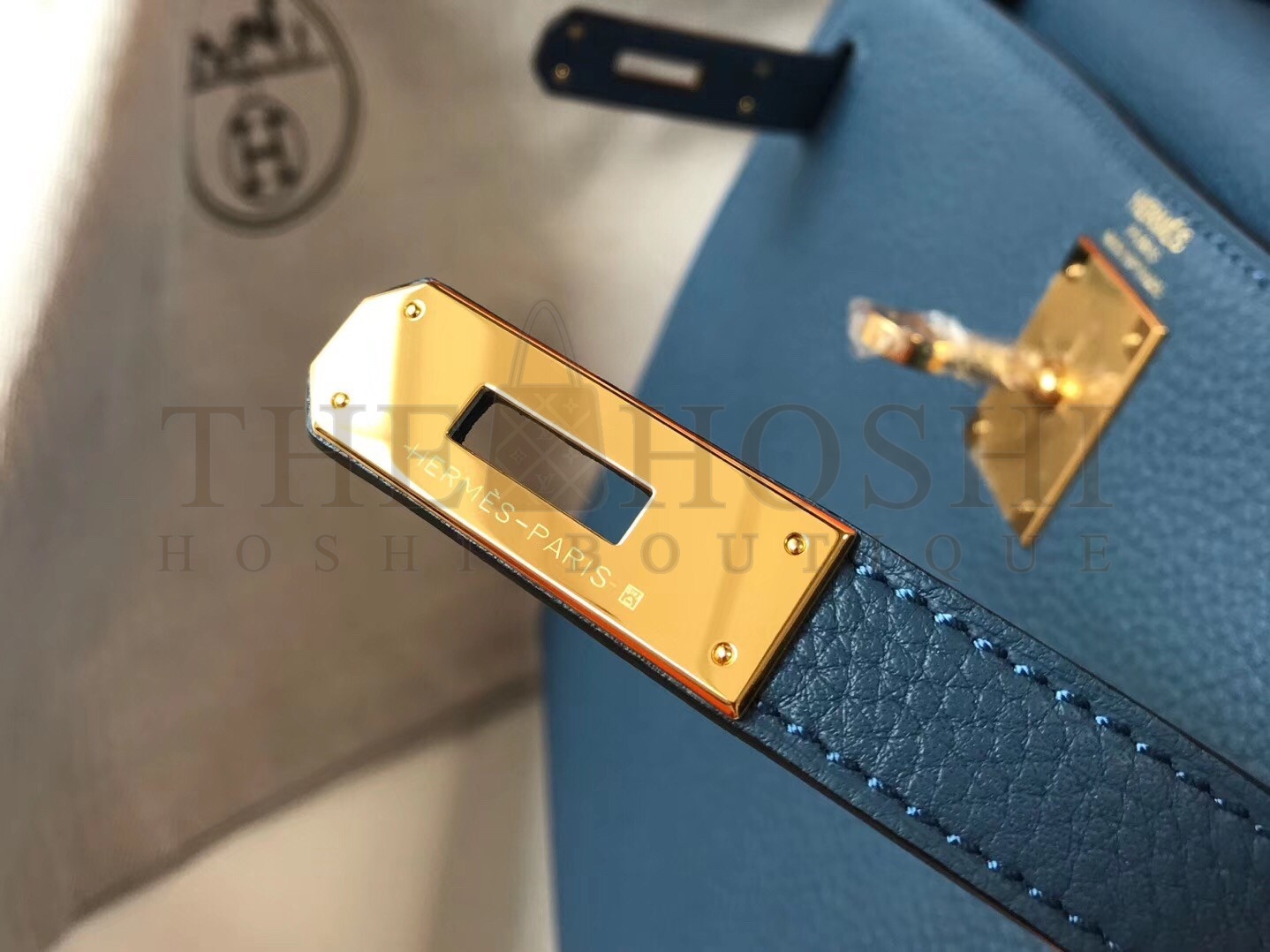 H**me5 Blue Agate Clemence Kelly 28cm Bag Master Quality