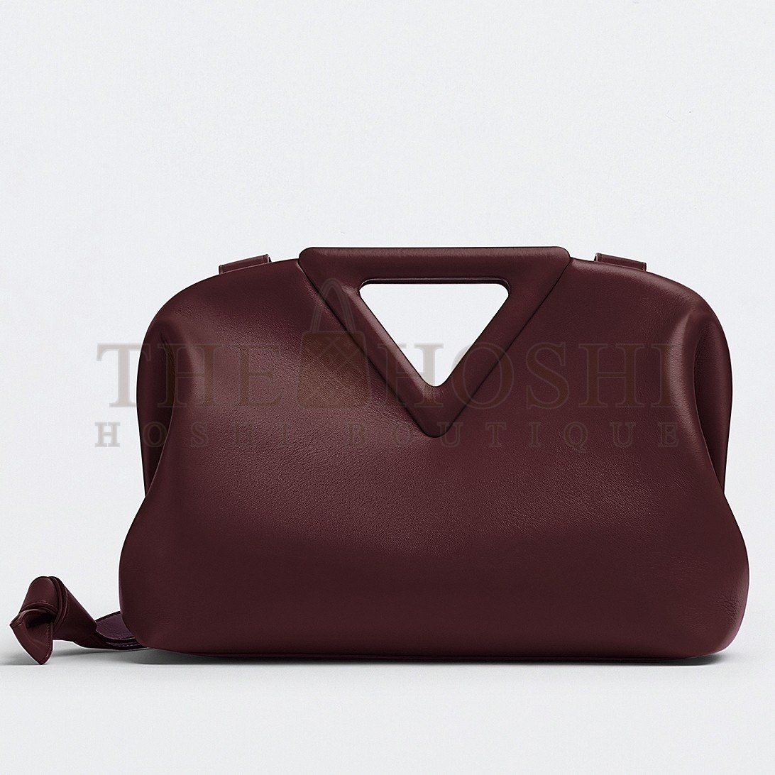 B0tt*ga Ven*ta Small Point Top Handle Bag In Grape Leather Master Quality