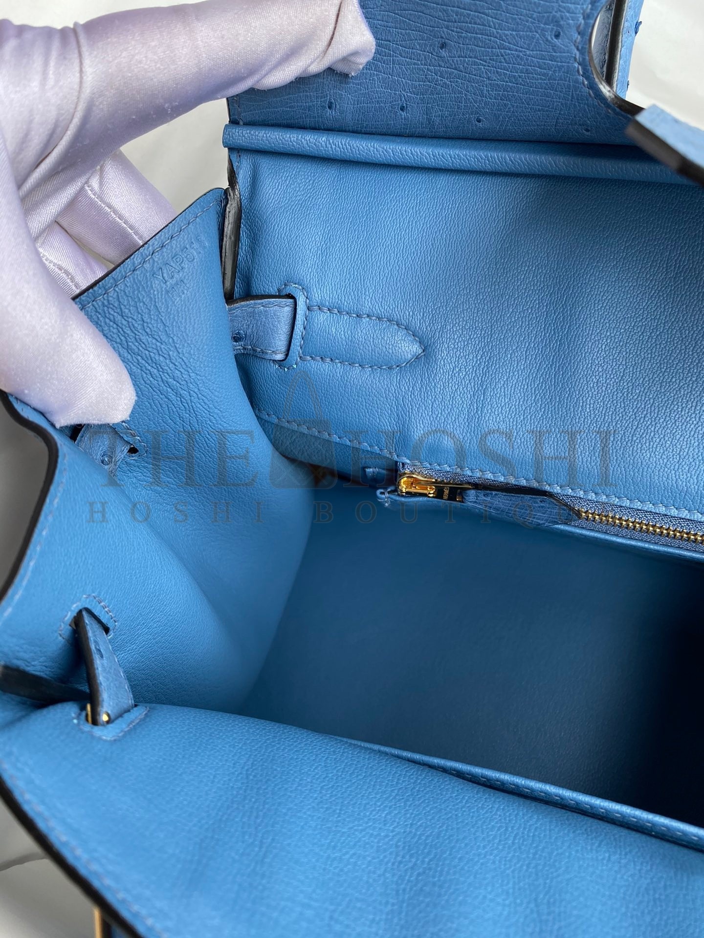 H**me5 Birkin 30 Retourne Handmade Bag In Mykonos Ostrich Leather Master Quality