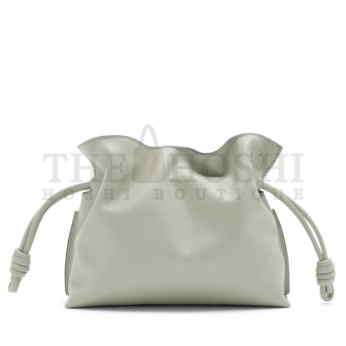 L0ew* Flamenco Mini Clutch In Ash Grey Nappa Leather Master Quality