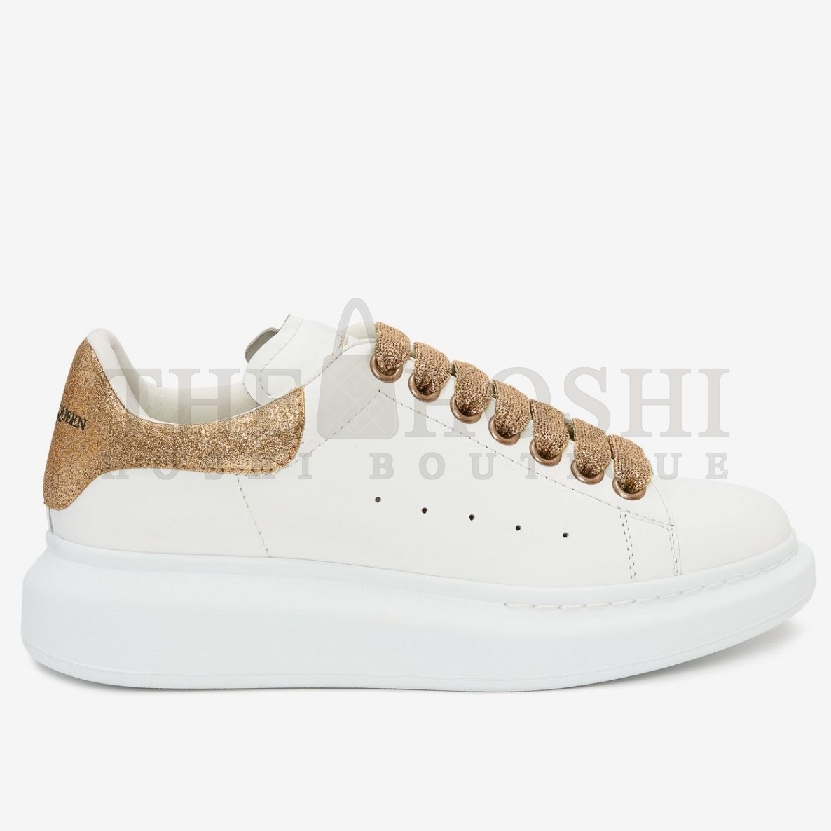 A1exa*der Mcqv*en Women's Oversized Sneakers With Gold Glitter Heel Master Quality