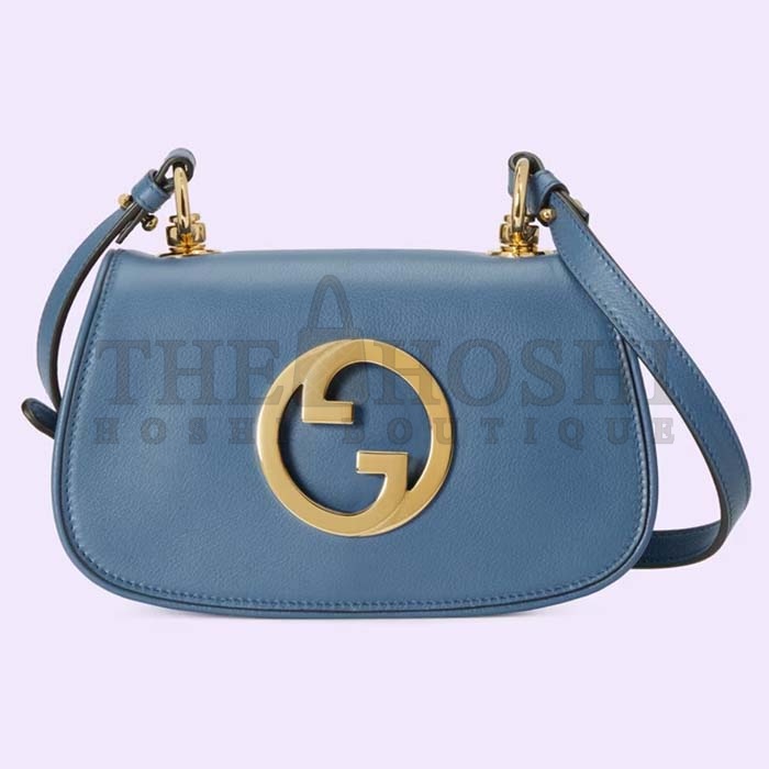 Gvc*1 Women GG Blondie Mini Bag Light Blue Leather Round Interlocking G Master Quality
