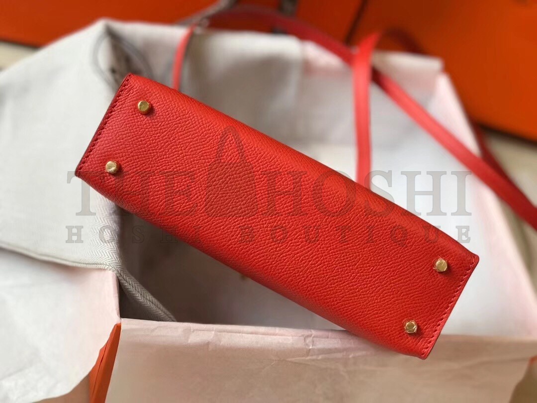 H**me5 Kelly Mini II Bag In Rouge Casaque Epsom Leather Master Quality