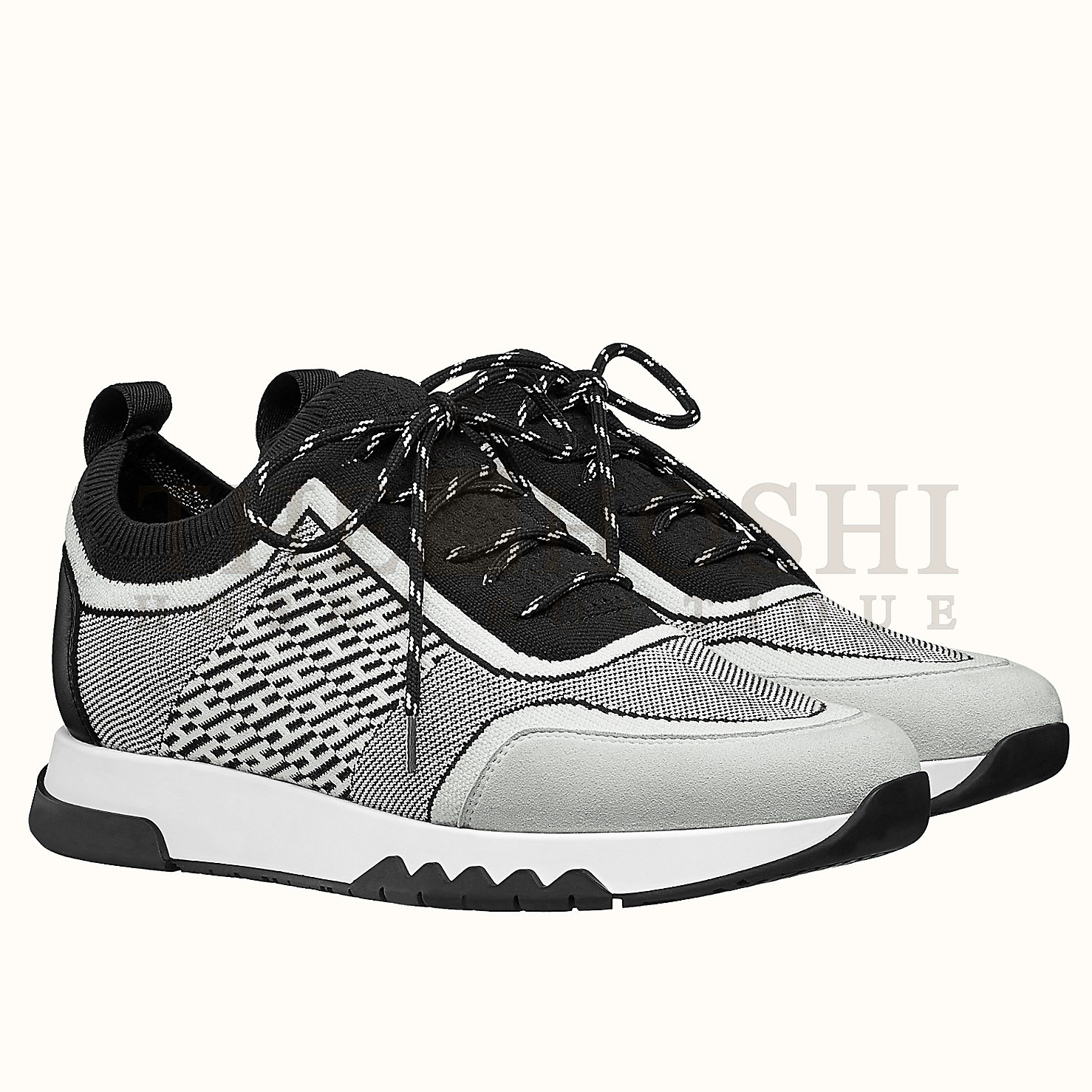 H**me5 Grey Addict Sneakers In Bicolor Knit Master Quality