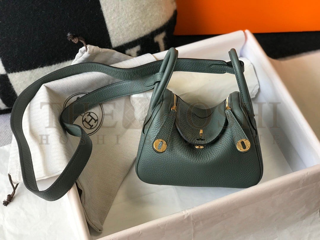 H**me5 Lindy Mini Bag In Vert Amande Clemence Leather GHW Master Quality