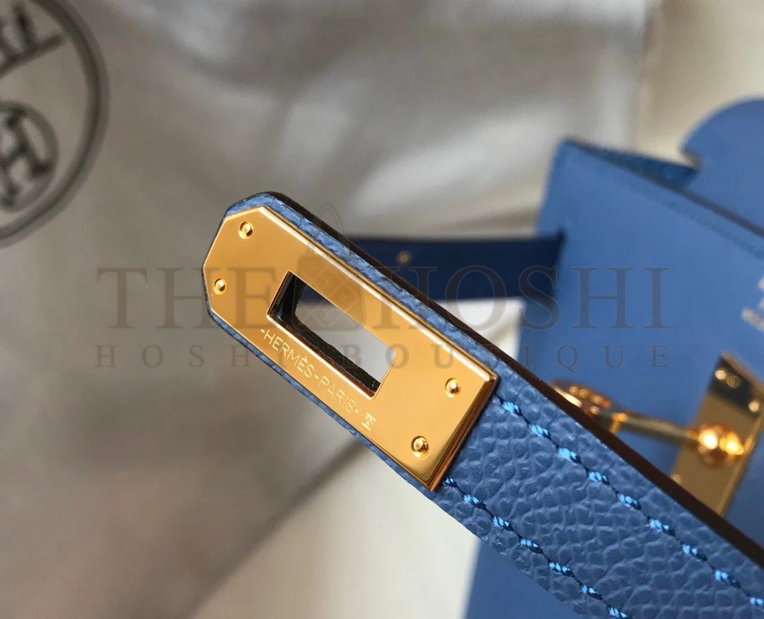 H**me5 Kelly 25cm Sellier Bag in Blue Agate Epsom Calfskin GHW Master Quality