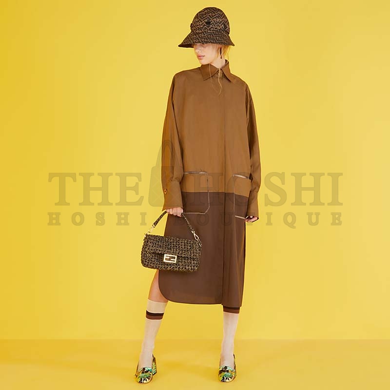 F**di Women Iconic Baguette Medium Size Jacquard Fabric Interlace Bag Master Quality