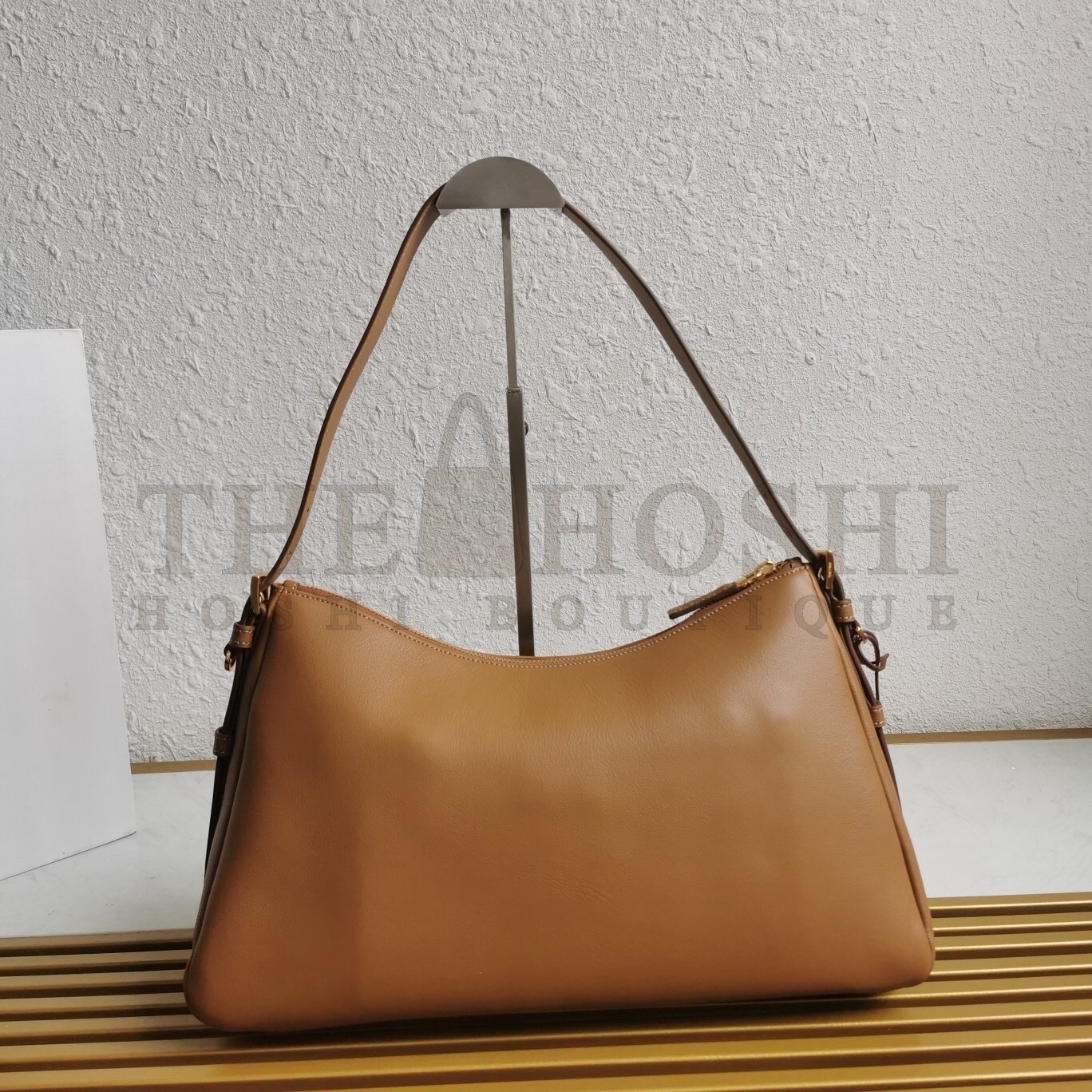 Pra*a Aimee Large Shoulder Bag in Brown Leather Master Quality