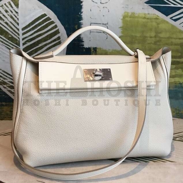 H**me5 24/24 29 Bag In White Clemence Calfskin Master Quality