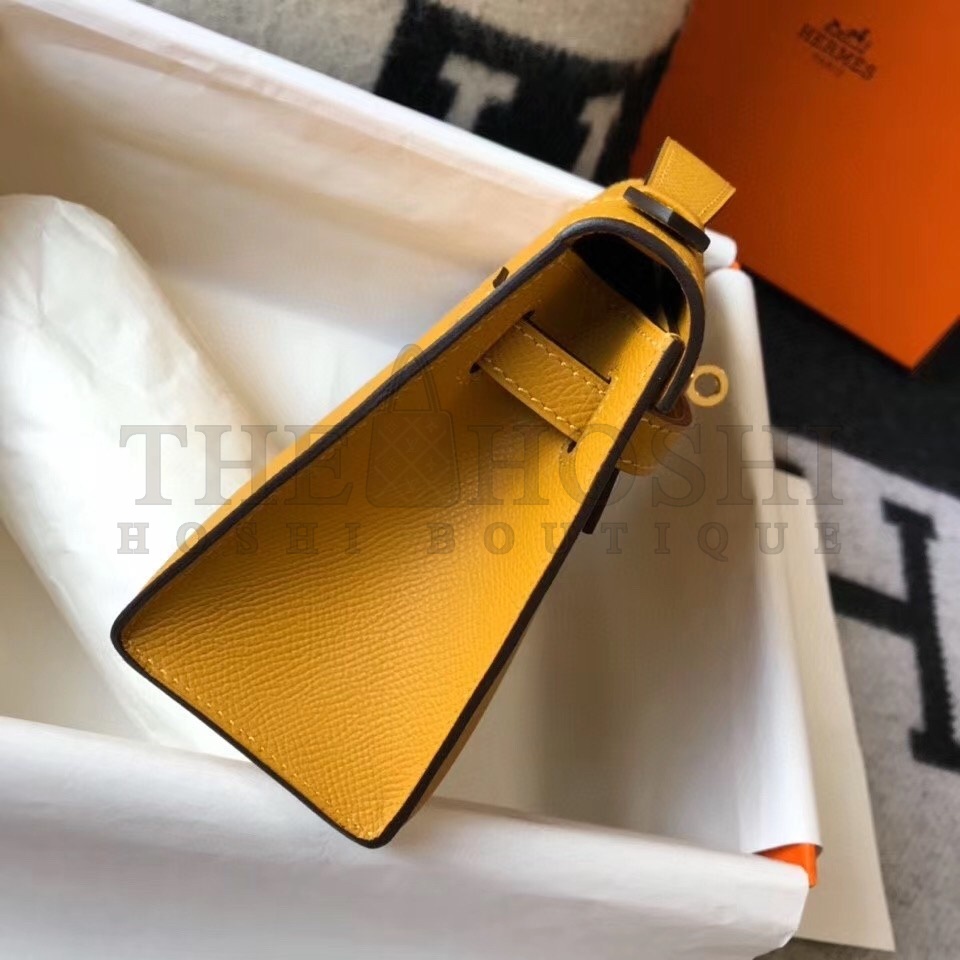 H**me5 Kelly Pochette Bag In Yellow Epsom Leather Master Quality