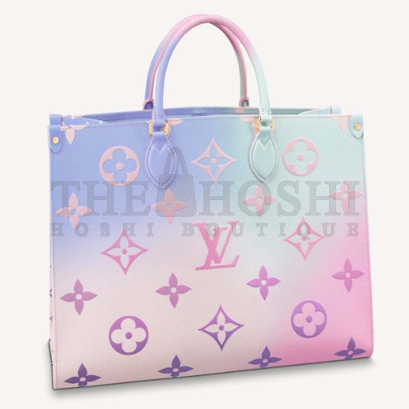 L0vis Vvtt0n LV Women Onthego GM Tote Sunrise Pastel Monogram Coated Canvas Master Quality