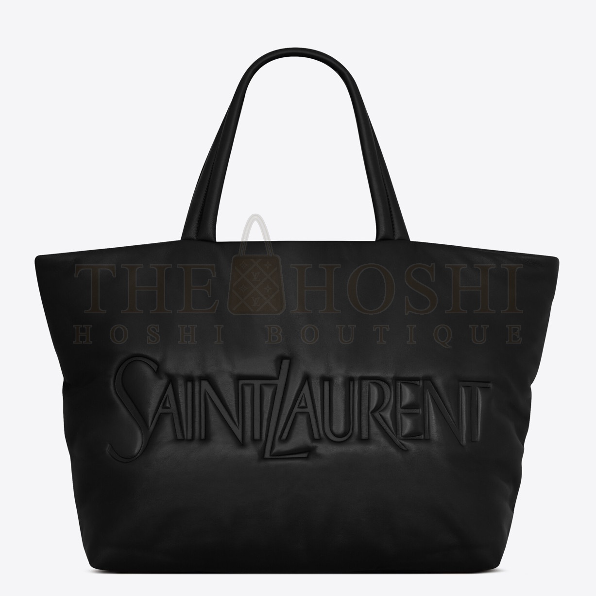 Sa1nt Lau*nt Wide Puffer Tote Bag in Black Nappa Lambskin Master Quality