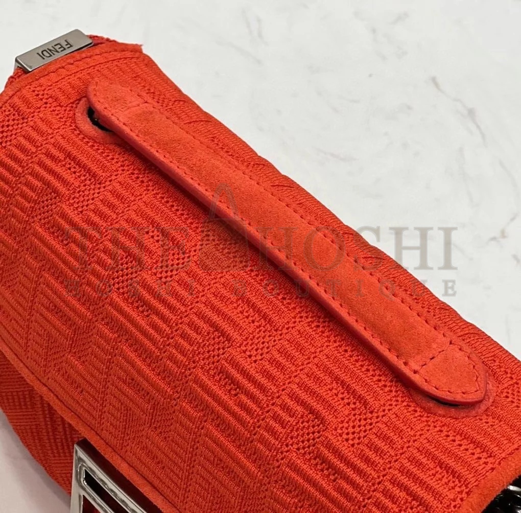 F**di Baguette Chain Midi Bag In Piment FF Fabric Master Quality