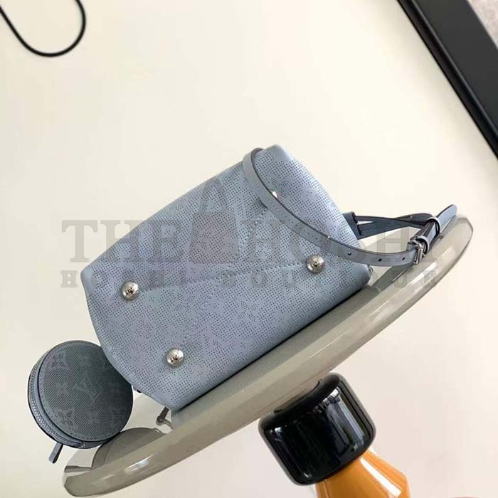 L0vis Vvtt0n LV Women Bella Bucket Bag Lilac Perforated Mahina Calfskin M22714 Master Quality