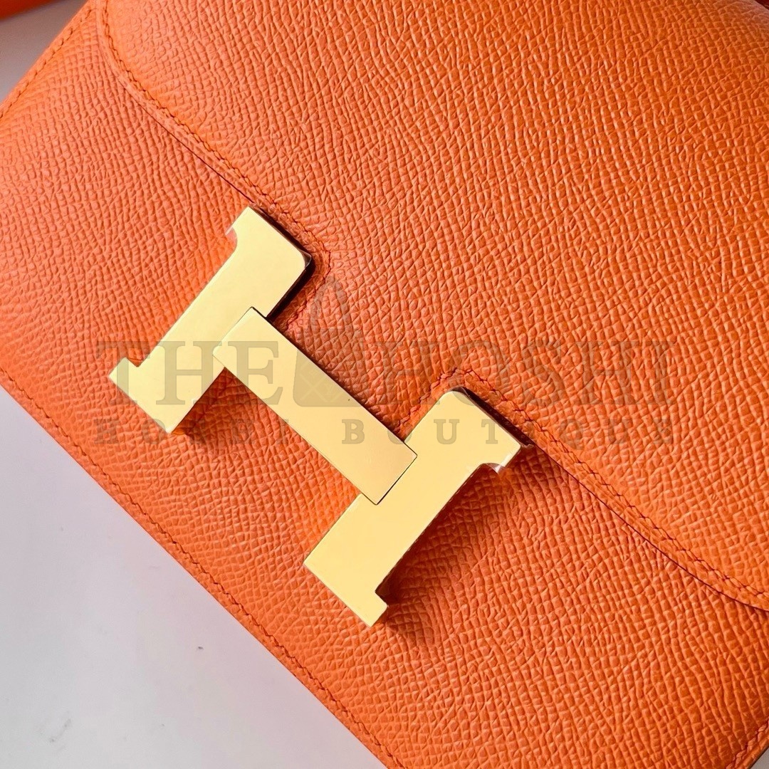 H**me5 Constance 18 Handmade Bag In Orange Epsom Calfskin Master Quality