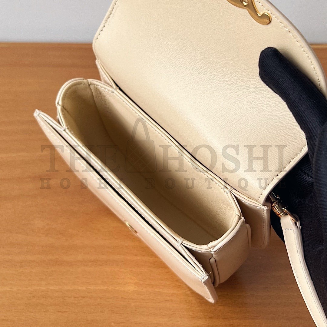 Ce1i*e Mini Besace Clea Bag in Nude Calfskin Master Quality