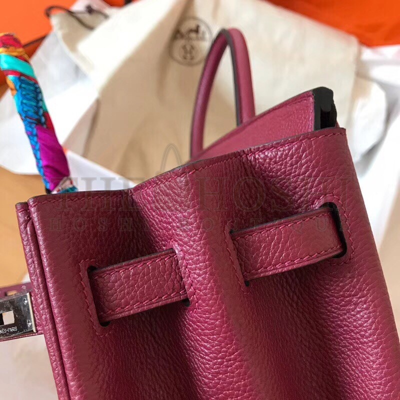 H**me5 Bordeaux Birkin 35cm Clemence Handmade Bag Master Quality