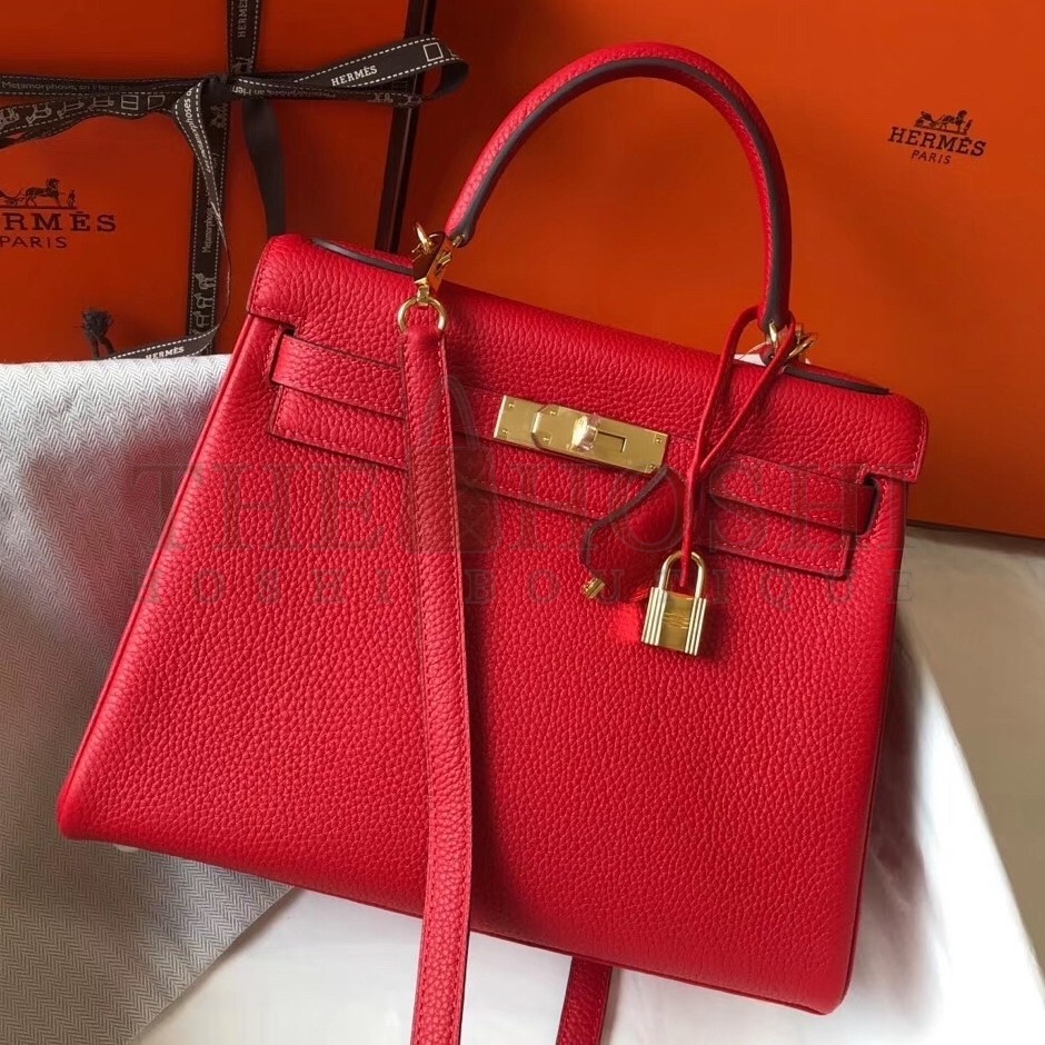 H**me5 Red Clemence Kelly 28cm Bag Master Quality
