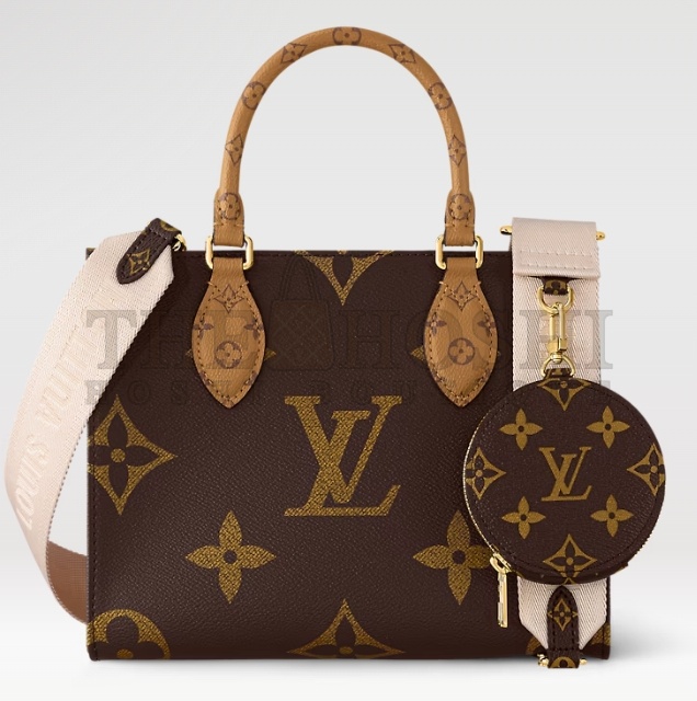 L0vis Vvtt0n Onthego Women LV Tote Bag in Monogram Giant Canvas-Brown Master Quality