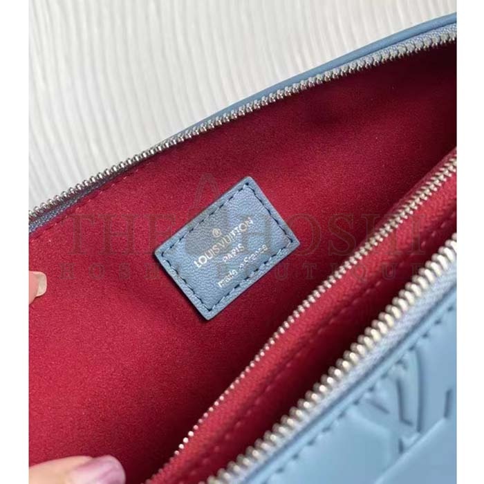 L0vis Vvtt0n LV Women Coussin PM Handbag Ice Blue Lambskin Cowhide Leather Master Quality