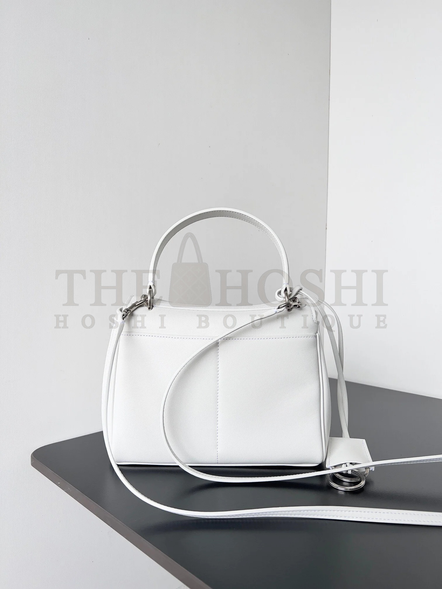 Ba1en*iaga Rodeo Mini Bag in White Calfskin Master Quality