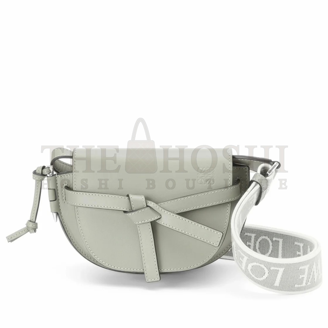 L0ew* Gate Dual Mini Bag In Ash Grey Calfskin Master Quality