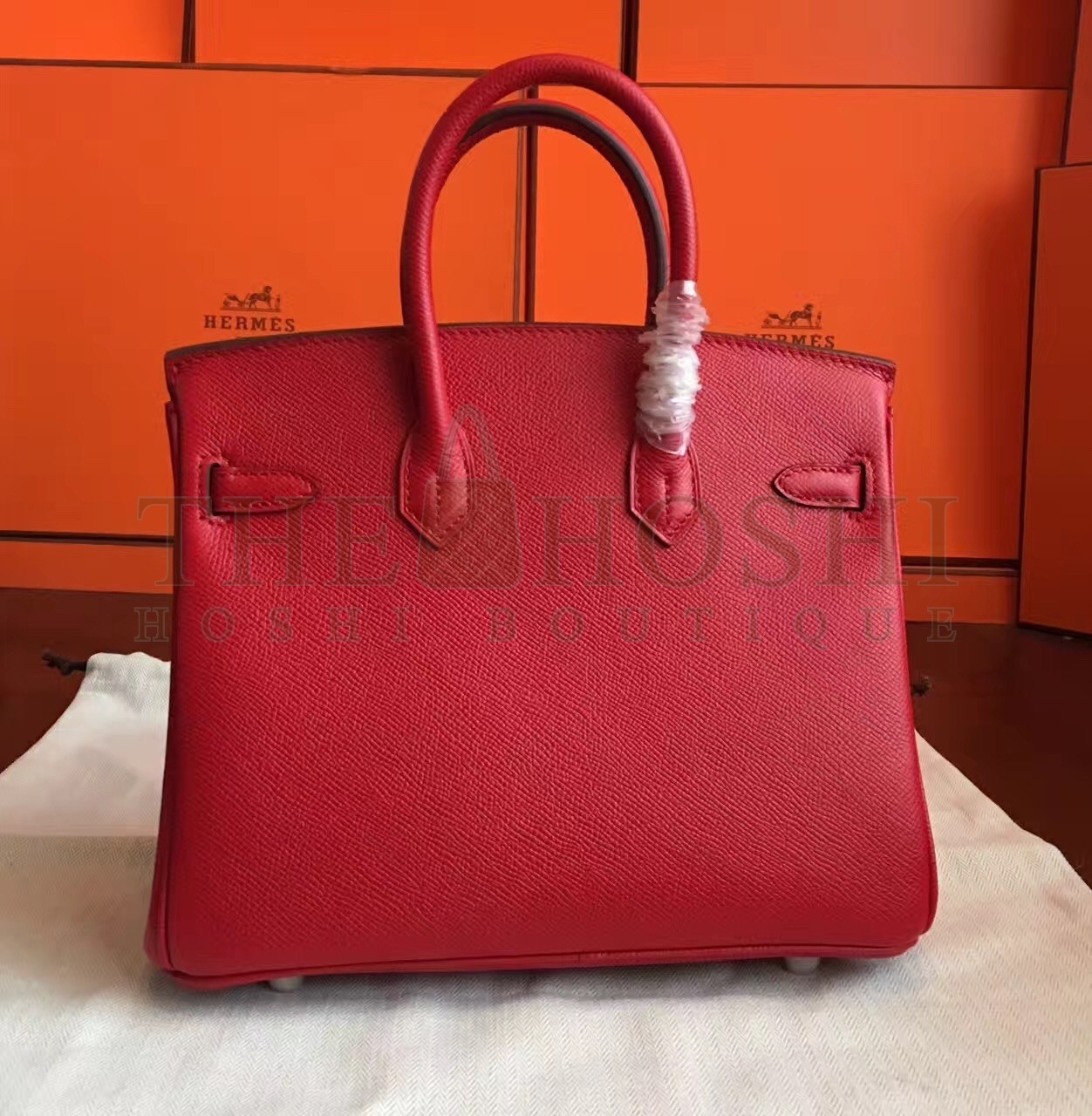 H**me5 Red Birkin 25cm Epsom Handmade Bag Master Quality