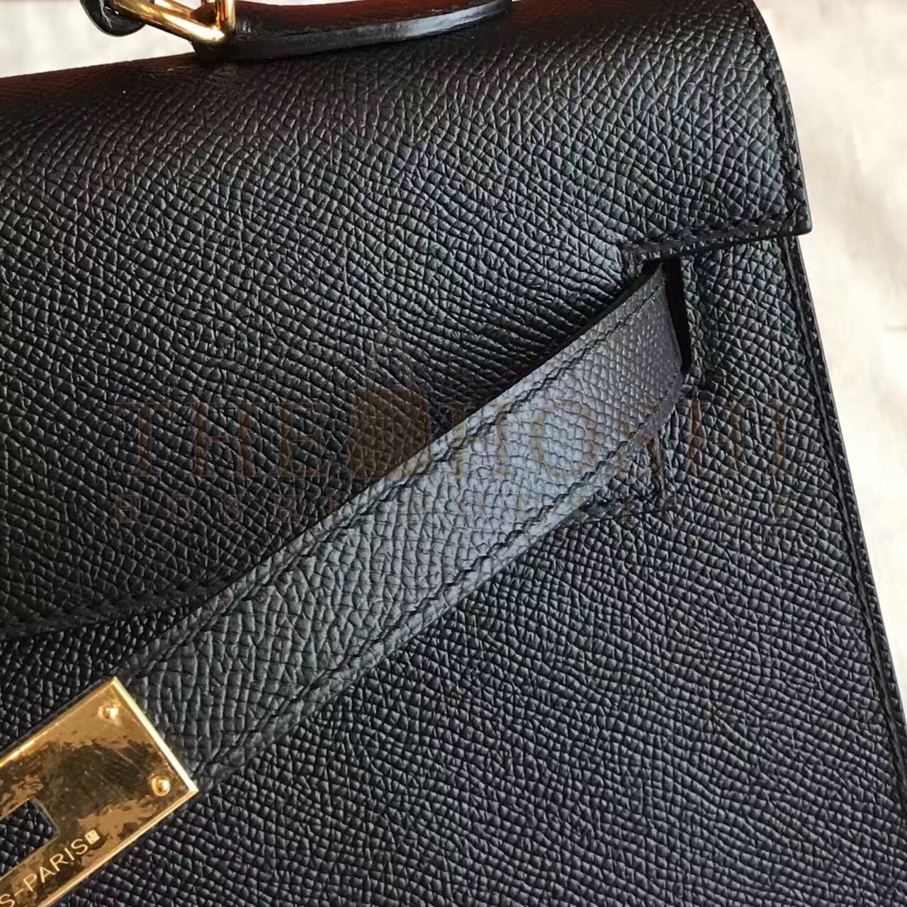 H**me5 Black Epsom Kelly 35cm Handmade Bag Master Quality