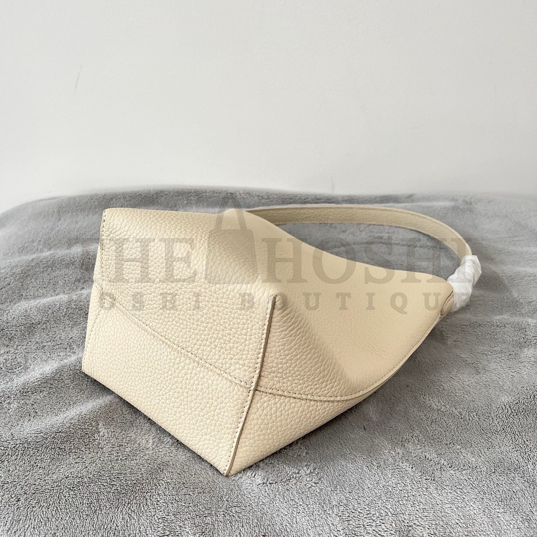 The R0w Small N/S Park Tote in Ivory Grained Leather Master Quality