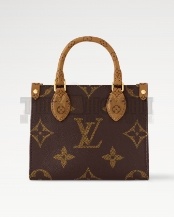 L0vis Vvtt0n Onthego Women LV Tote Bag in Monogram Giant Canvas-Brown Master Quality