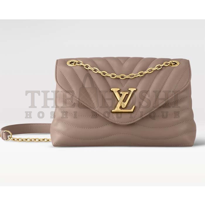 L0vis Vvtt0n LV Women New Wave Chain Bag GM Dark Taupe Quilted Smooth Calf Leather Master Quality