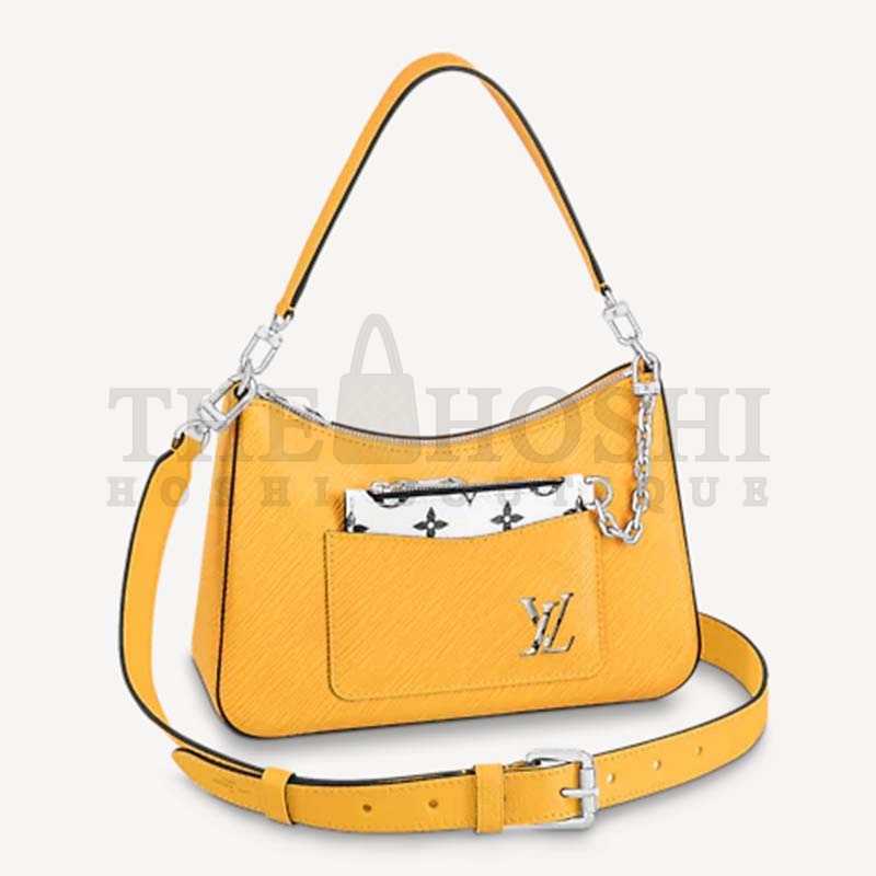 L0vis Vvtt0n LV Women Marelle Handbag Yellow Epi Grained Cowhide Leather Canvas Master Quality