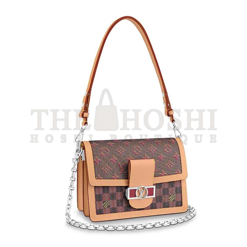 L0vis Vvtt0n LV Women Dauphine MM Handbag in Monogram Canvas-Pink Master Quality