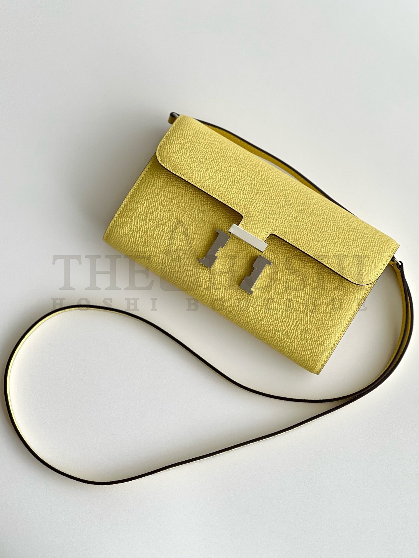 H**me5 Constance To Go Wallet in Jaune Poussin Epsom Calfskin Master Quality