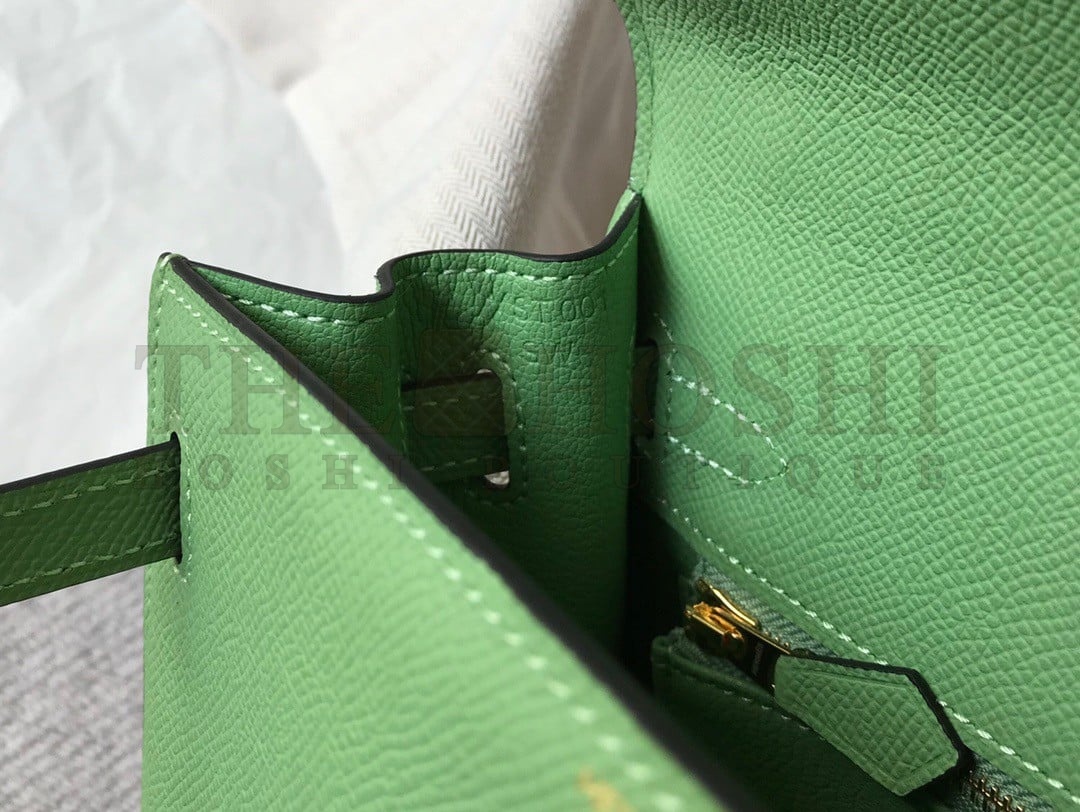 H**me5 Kelly 25cm Sellier Bag in Vert Criquet Epsom Calfskin GHW Master Quality