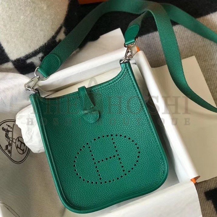 H**me5 Evelyne III TPM Bag In Vert Vertigo Clemence Leather Master Quality