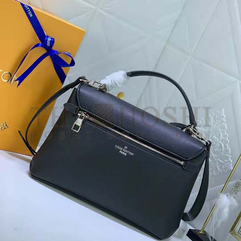 L0vis Vvtt0n LV Women Mylockme Chain Bag Black Soft Grained Calfskin Master Quality