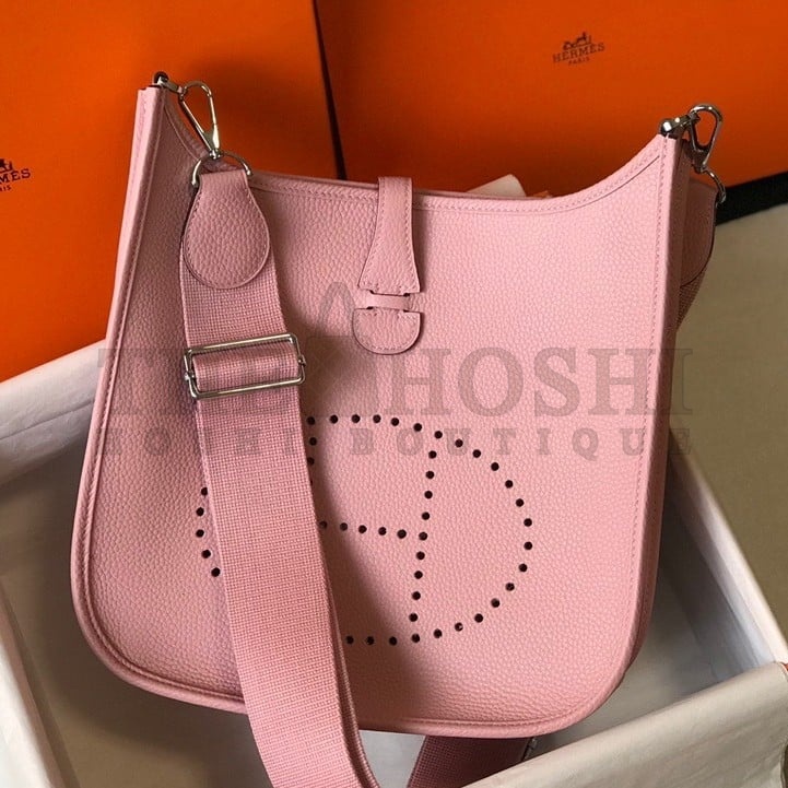 H**me5 Evelyne III 29 Bag In Pink Clemence Leather Master Quality
