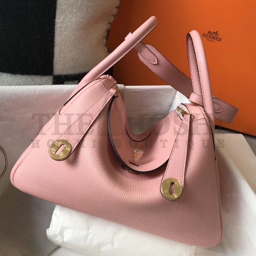 H**me5 Lindy 26cm Bag In Pink Clemence With GHW Master Quality
