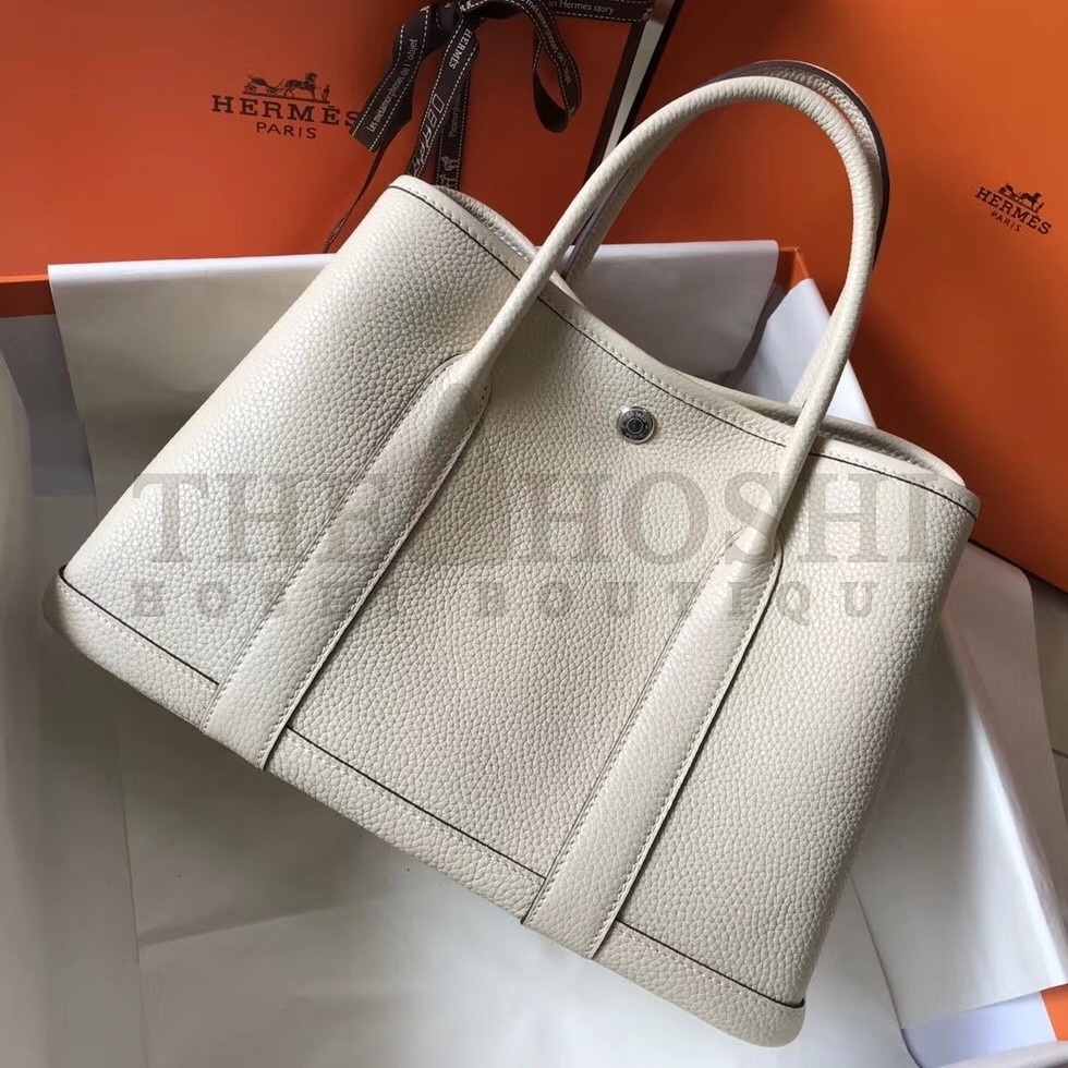 H**me5 Garden Party 36 Bag In White Clemence Leather Master Quality