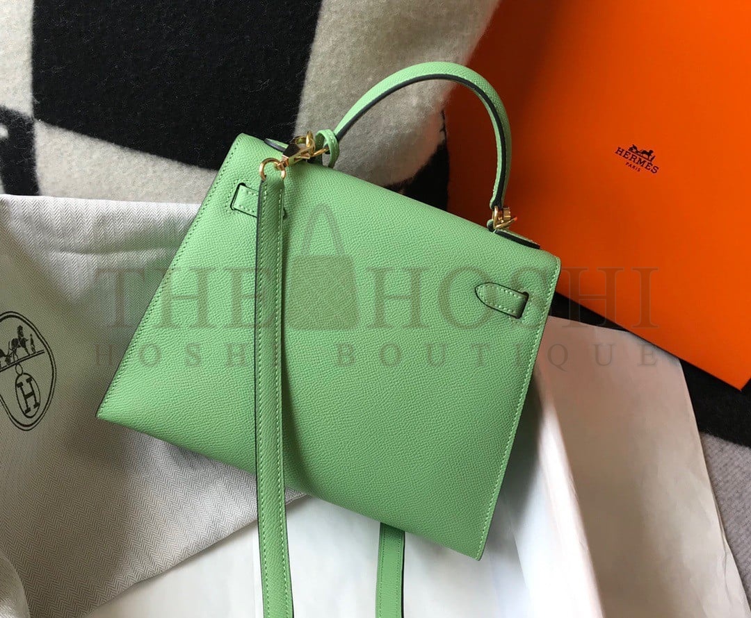 H**me5 Kelly 28cm Sellier Bag in Vert Cypres Epsom Calfskin GHW Master Quality